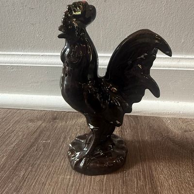 Sale Photo Thumbnail #171: Vintage Glazed Ceramic Rooster Figurine - Possibly Japan