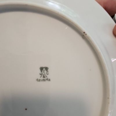 Sale Photo Thumbnail #302: J&C Bavaria Floral Porcelain Dinner Plate