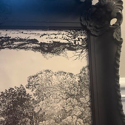 Sale Photo Thumbnail #500: Ornate Framed Toile de Jouy Wall Art
