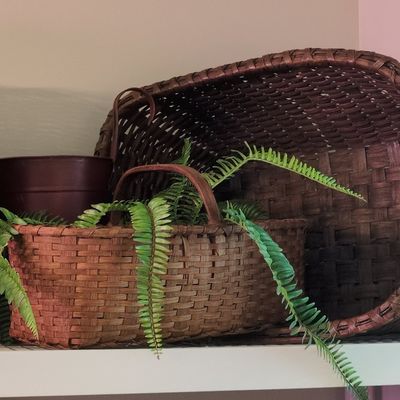 Sale Photo Thumbnail #587: Vintage Woven Splint Baskets - Set of Two