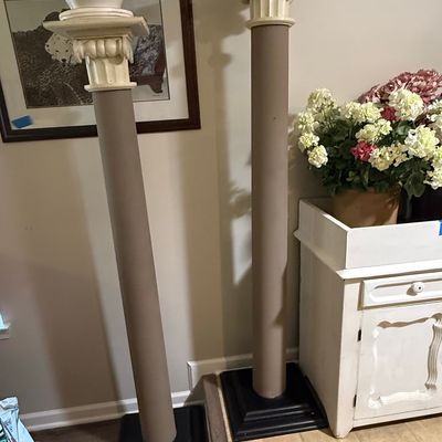 Pair of Neoclassical Ionic Style Decorative Pedestals