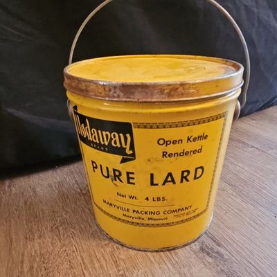 Sale Photo Thumbnail #629: Nodaway Brand Pure Lard 4 lb Tin