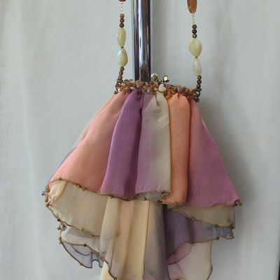 Sale Photo Thumbnail #400: Vintage Beaded Chiffon Evening Bag