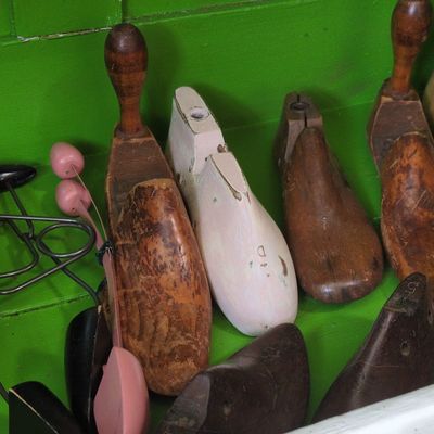 Collection of Vintage Wooden Shoe Lasts and Forms