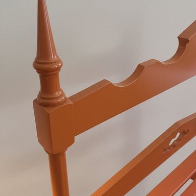 Vintage Spindle-Back Slat Bench