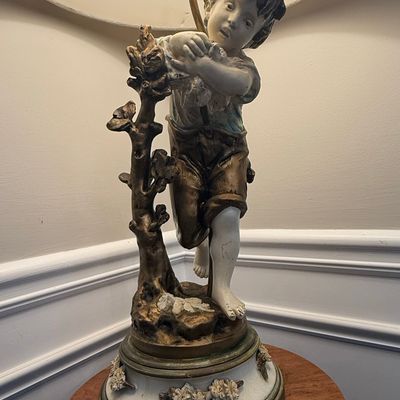 L & F Moreau Style Boy Figural Lamp