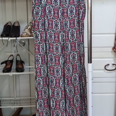Sale Photo Thumbnail #429: Elevenses Geometric Print Wide-Leg Trousers