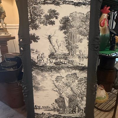 Sale Photo Thumbnail #501: Ornate Framed Toile de Jouy Wall Art