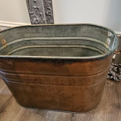 Sale Photo Thumbnail #560: Vintage Copper Boiler Wash Tub