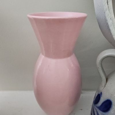 Sale Photo Thumbnail #683: Vintage McCoy Springwood Pink Ceramic Vase