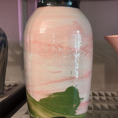 Sale Photo Thumbnail #720: Studio Pottery Vase with Brushwork Glaze