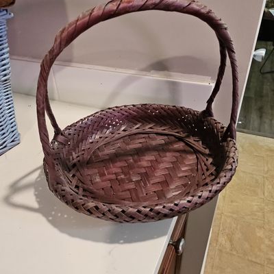 Sale Photo Thumbnail #621: Vintage Japanese Woven Bamboo Ikebana Basket