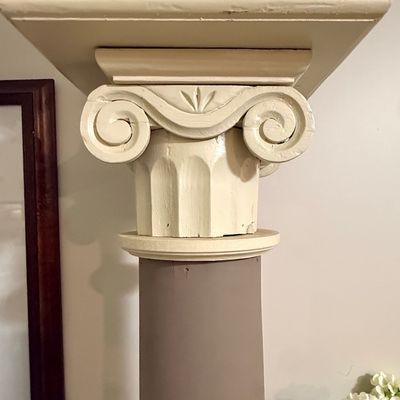 Pair of Neoclassical Ionic Style Decorative Pedestals