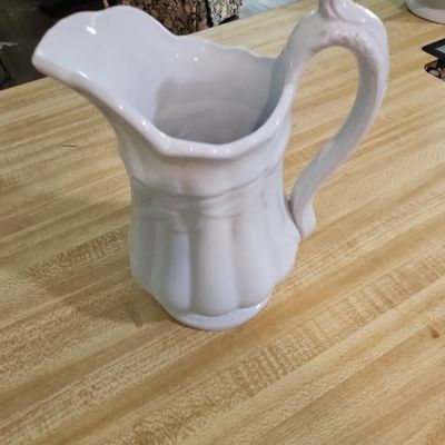 Sale Photo Thumbnail #576: White Ironstone Pitcher, Sydenham Shape