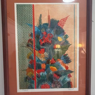Sale Photo Thumbnail #510: Peffice Signed Limited Edition Floral Lithograph