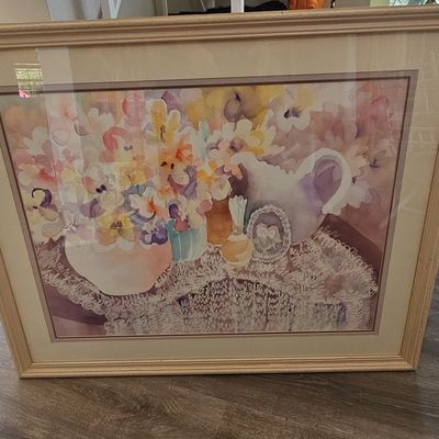 Sale Photo Thumbnail #524: Floral Still Life Watercolor Painting by Nancy Noel