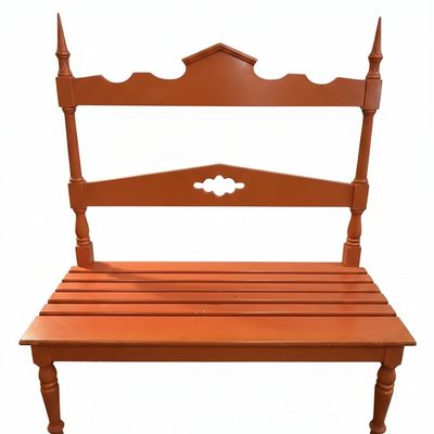 Vintage Spindle-Back Slat Bench