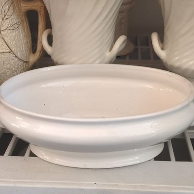 Sale Photo Thumbnail #807: White Ironstone Oval Tureen with Lid