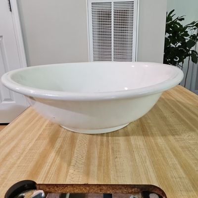 Sale Photo Thumbnail #624: Vintage Ironstone Wash Basin