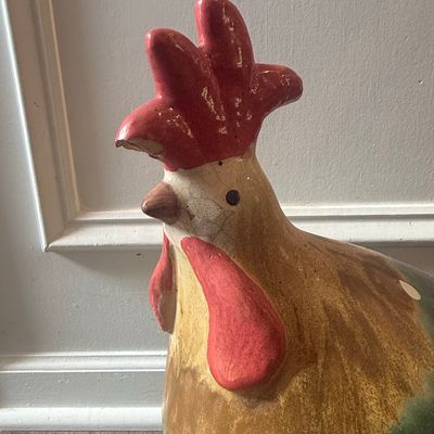 Sale Photo Thumbnail #143: Large Decorative Ceramic Rooster Figurine