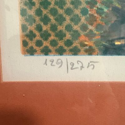 Sale Photo Thumbnail #512: Peffice Signed Limited Edition Floral Lithograph