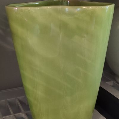 Sale Photo Thumbnail #663: Green Swirl Glass Vase