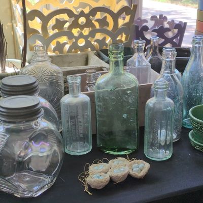 Sale Photo Thumbnail #106: Collection of Assorted Antique and Vintage Glass Bottles, including Medicinal and Utility