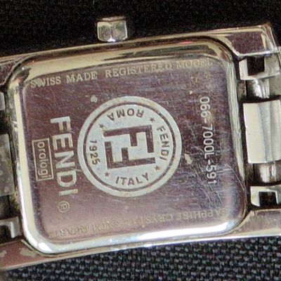 Sale Photo Thumbnail #306: Fendi Orologi Rectangular Diamond Bezel Watch