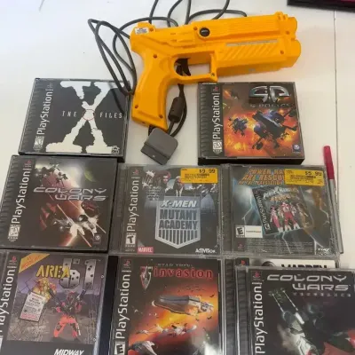PS1 PlayStation 10 Games  X-Files X-Men Colony Wars Star Trek Madden Nuby The Heater NB-280 PlayStat