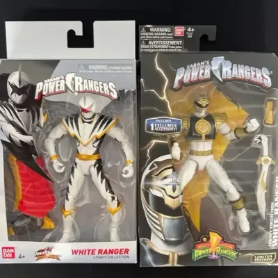 Power Rangers White Legacy Collection Figures Mighty Morphin Dino Thunder Limited Edition Bandai