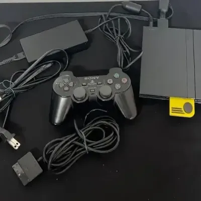 Sony PlayStation 2 PS2 Slim Console Bundle 1 Controller & Memory Card