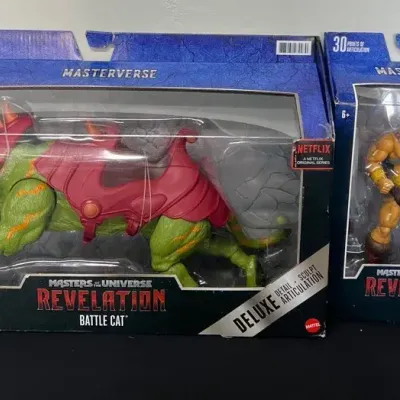 MOTU Masterverse Revelation He-Man + Deluxe Battle Cat Netflix Mattel Sealed
