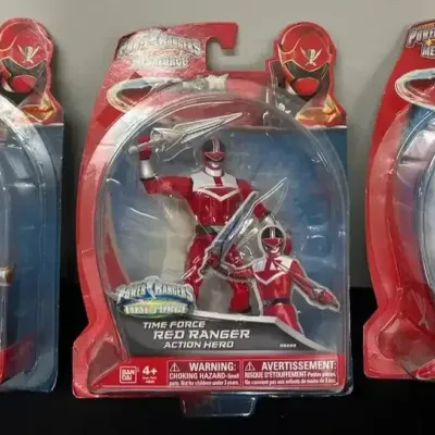 Power Rangers Action Hero Figures – White Ranger, Time Force Red & Quantum Ranger