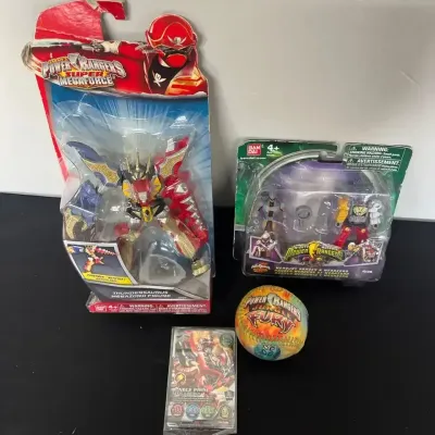 Power Rangers ThunderSaurus, Mercury Ranger & Megazord, Jungle Fury Baseball & Sealed Card