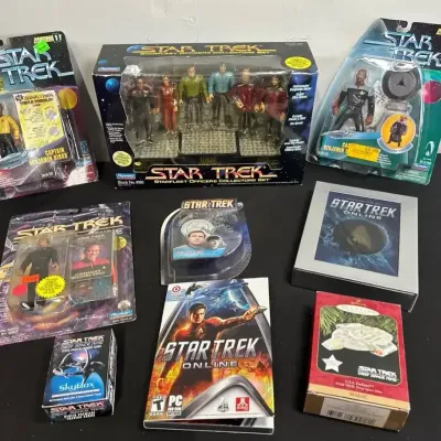 Star Trek Memorabilia Including Trading Cards, And Start Trek Online Games 