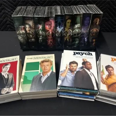 DVD’s The X Files, Psych And The Mentalist Complete Seasons