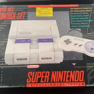 Nintendo SNES Super Nintendo Control Set CIB Console Complete in Box OEM