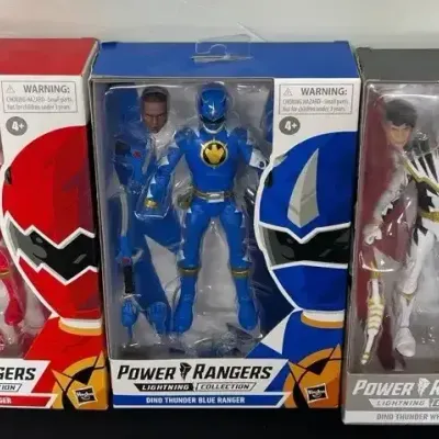 Power Rangers Lightning Collection Dino Thunder – Red, Blue & White Rangers