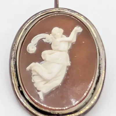 Sale Photo Thumbnail #218: 800 Silver Cameo Pendant/Pin