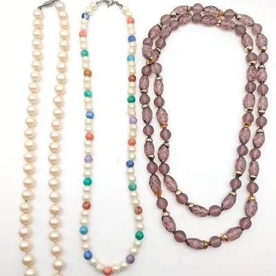 Sale Photo Thumbnail #105: Three Beaded Necklaces