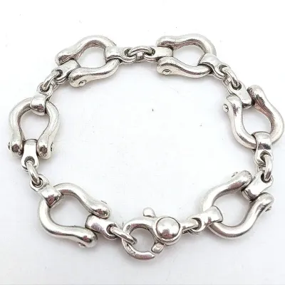 Sale Photo Thumbnail #69: Iconic Tiffany & Co Sterling Horse Shoe Link Bracelet
