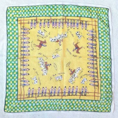 Sale Photo Thumbnail #265: Vintage Old Navy Made in Italy Ranch Themed Handkerchief