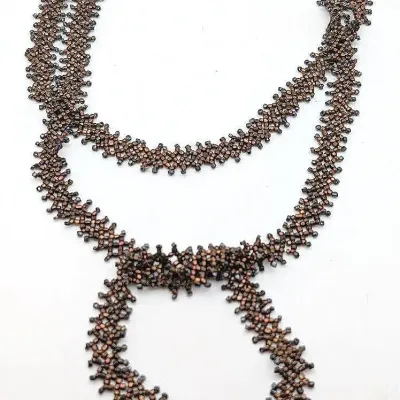 Sale Photo Thumbnail #120: Beaded Lariat Necklace  