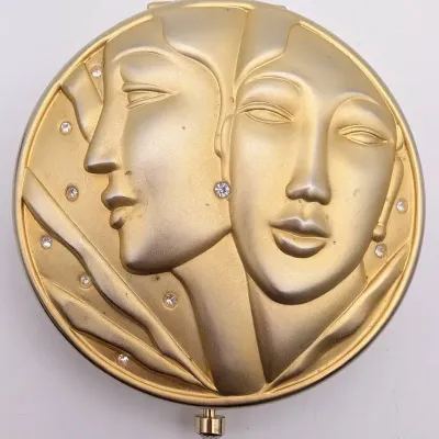 Sale Photo Thumbnail #24: Estee Lauder Gemini Twins Zodiac Compact Pressed Powder Compact 1990s