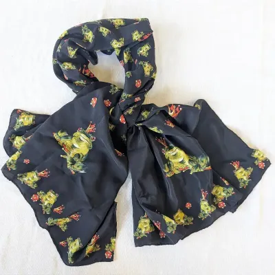 Sale Photo Thumbnail #259: Vintage VIP Company of Switzerland Silk Frog Prince Scarf