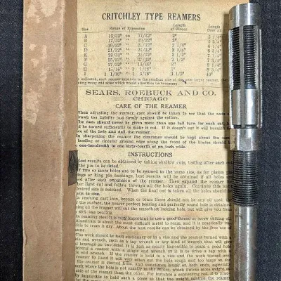 Sale Photo Thumbnail #295: Vintage Sears Roebuck and Co. Size H Reamer 15/15" to 1 1/16"