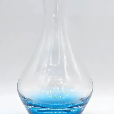 Sale Photo Thumbnail #208: Glass Wine Decanter with Bright Blue Ombre Tint