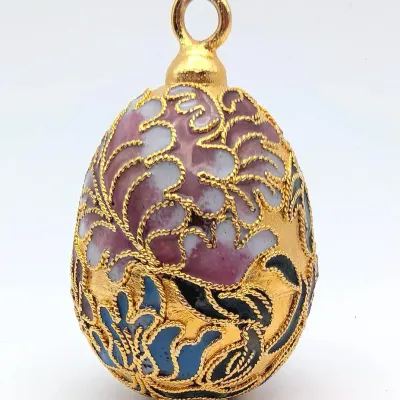 Sale Photo Thumbnail #23: Vintage Cloissone Egg Pendant/Ornament