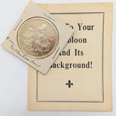 Sale Photo Thumbnail #192: Federation of Doll Clubs 20th Anniversary Doubloon New Orleans