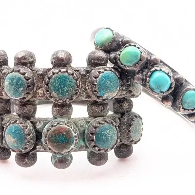 Sale Photo Thumbnail #124: Two Silver and Turquoise Rings 